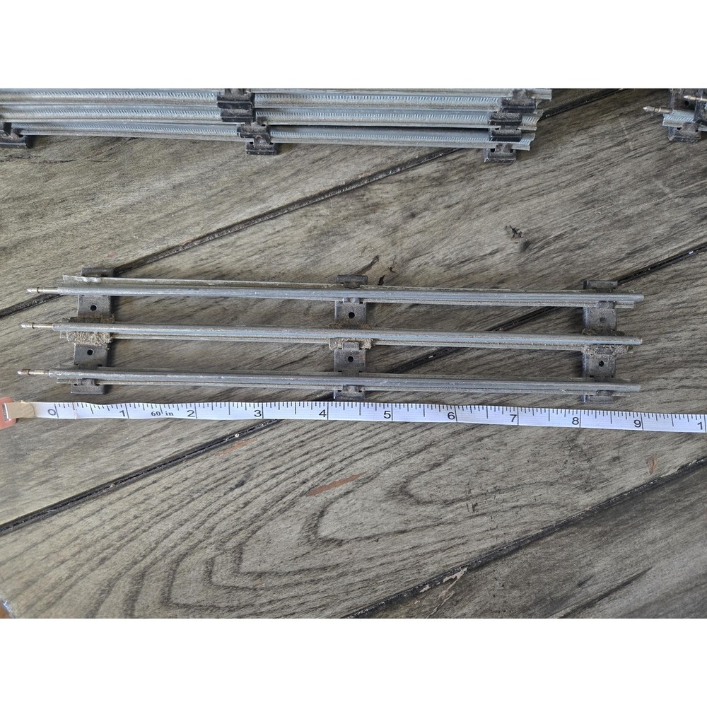 Vintage Lionel O Gauge Tubular Straight Track Lot 26 pc (3) 36" (11) 10" (12) 8" - Picture 6 of 11